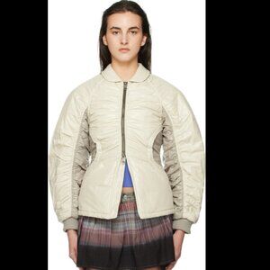 Andersson Bell Off-White Luna Back-Corset Bomber Jacket